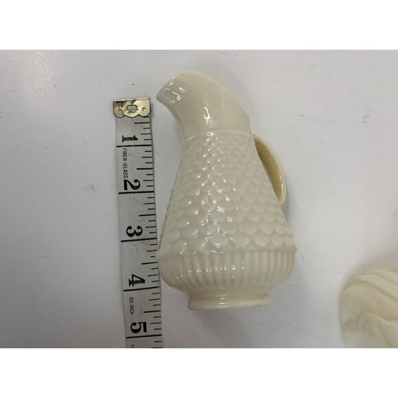 Lot Of 3 VTG Belleek Bone China Mini Pitchers Creamers Ireland 8809 Maiden - Picture 8 of 12
